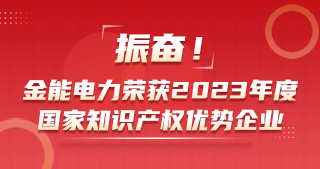 振奮！金能電力榮獲2023年度國(guó)家知識(shí)產(chǎn)權(quán)優(yōu)勢(shì)企業(yè)